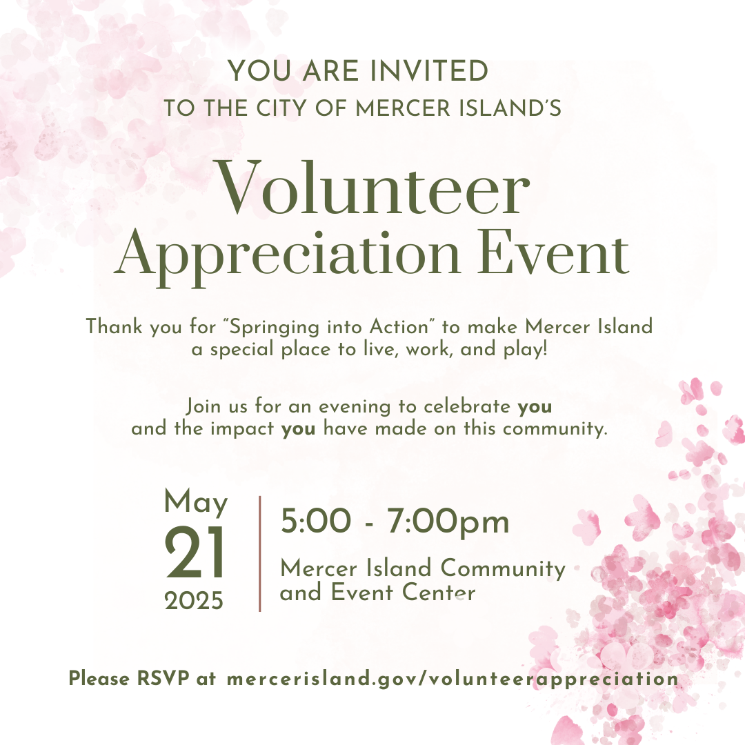 Volunteer Appreciation Event Mercer Island Washington
