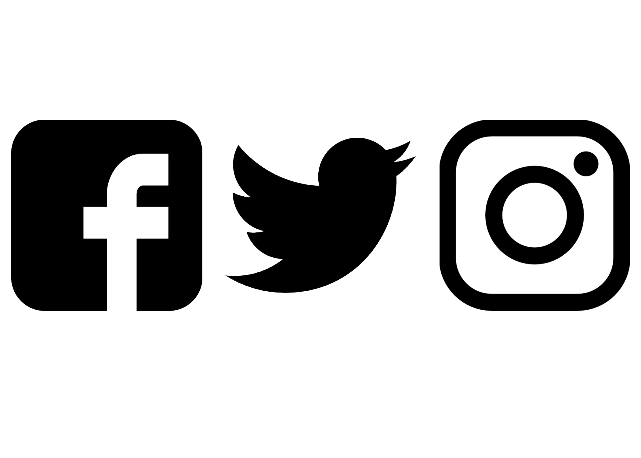 social media logo black and white png