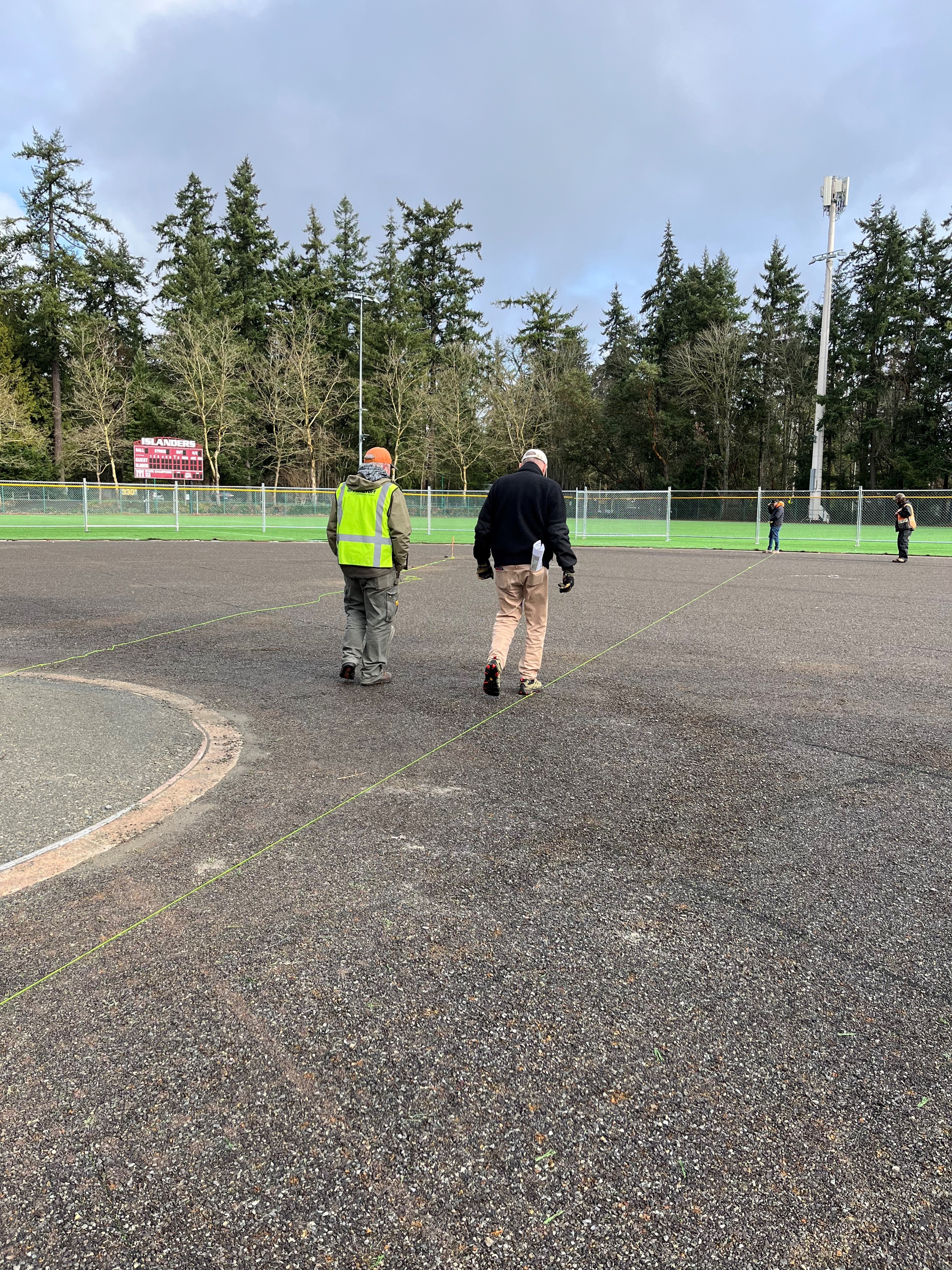 1.	City staff, the consultant from DA Hogan, and the FieldTurf crew walked the infield this week to inspect the gravel height.