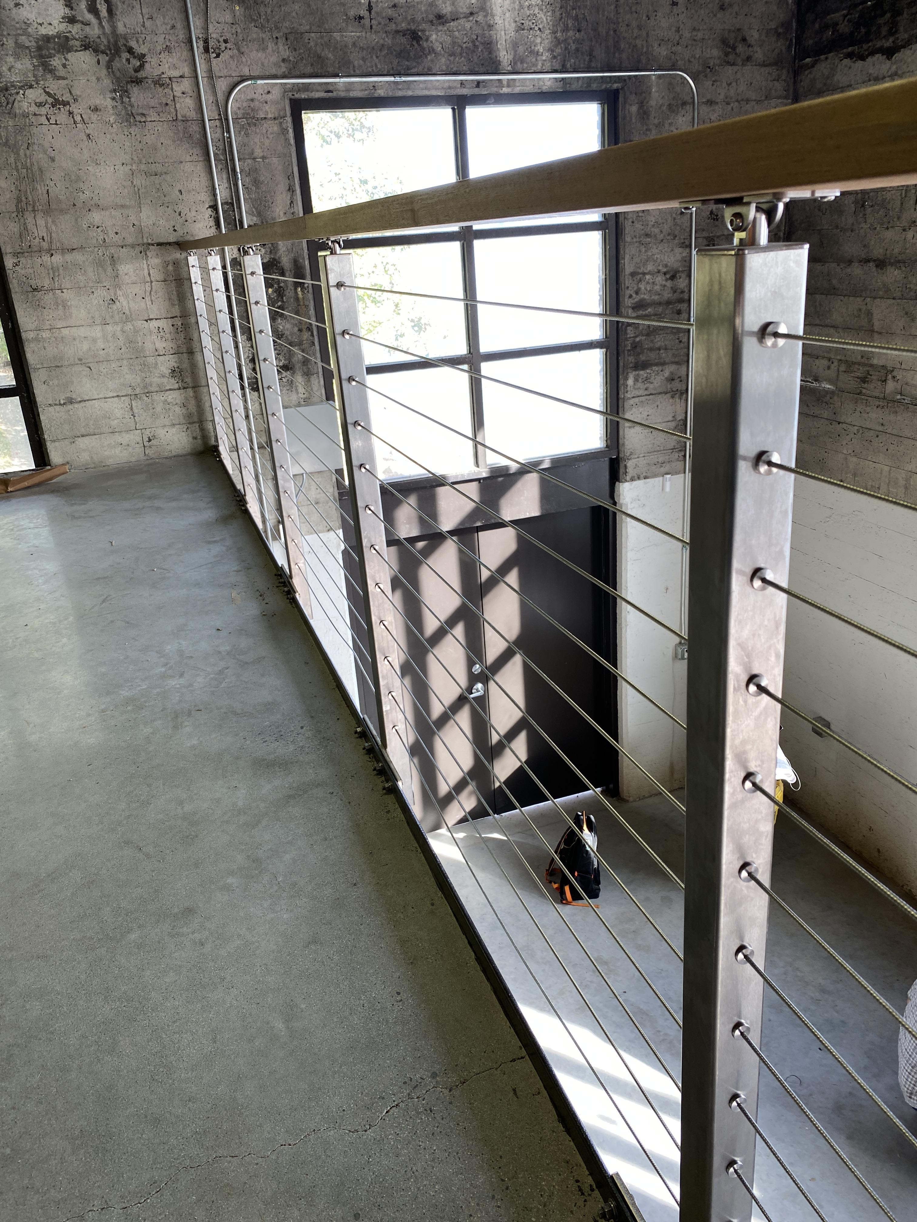 4.	railings with cables