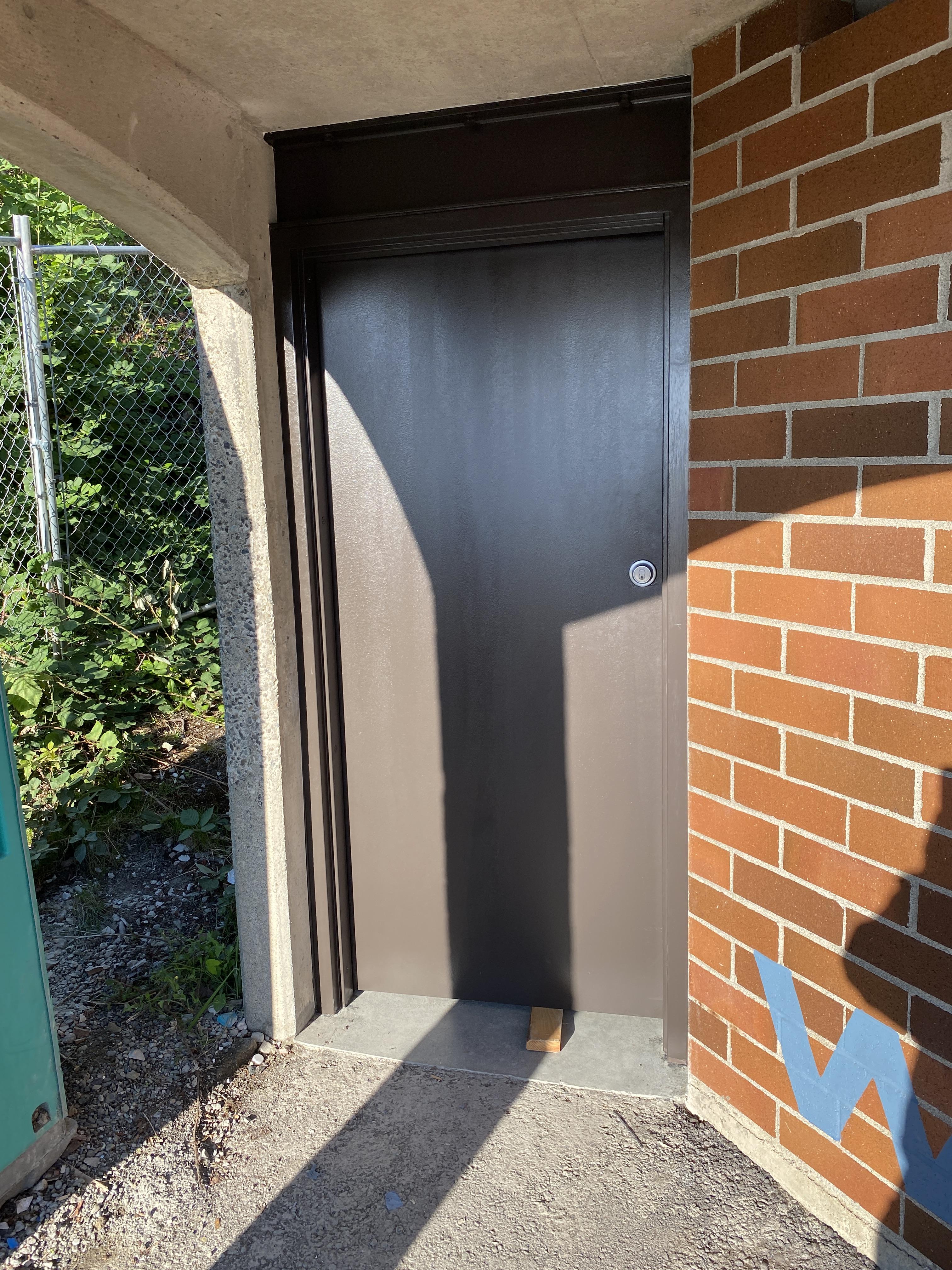 1.	restroom door painted