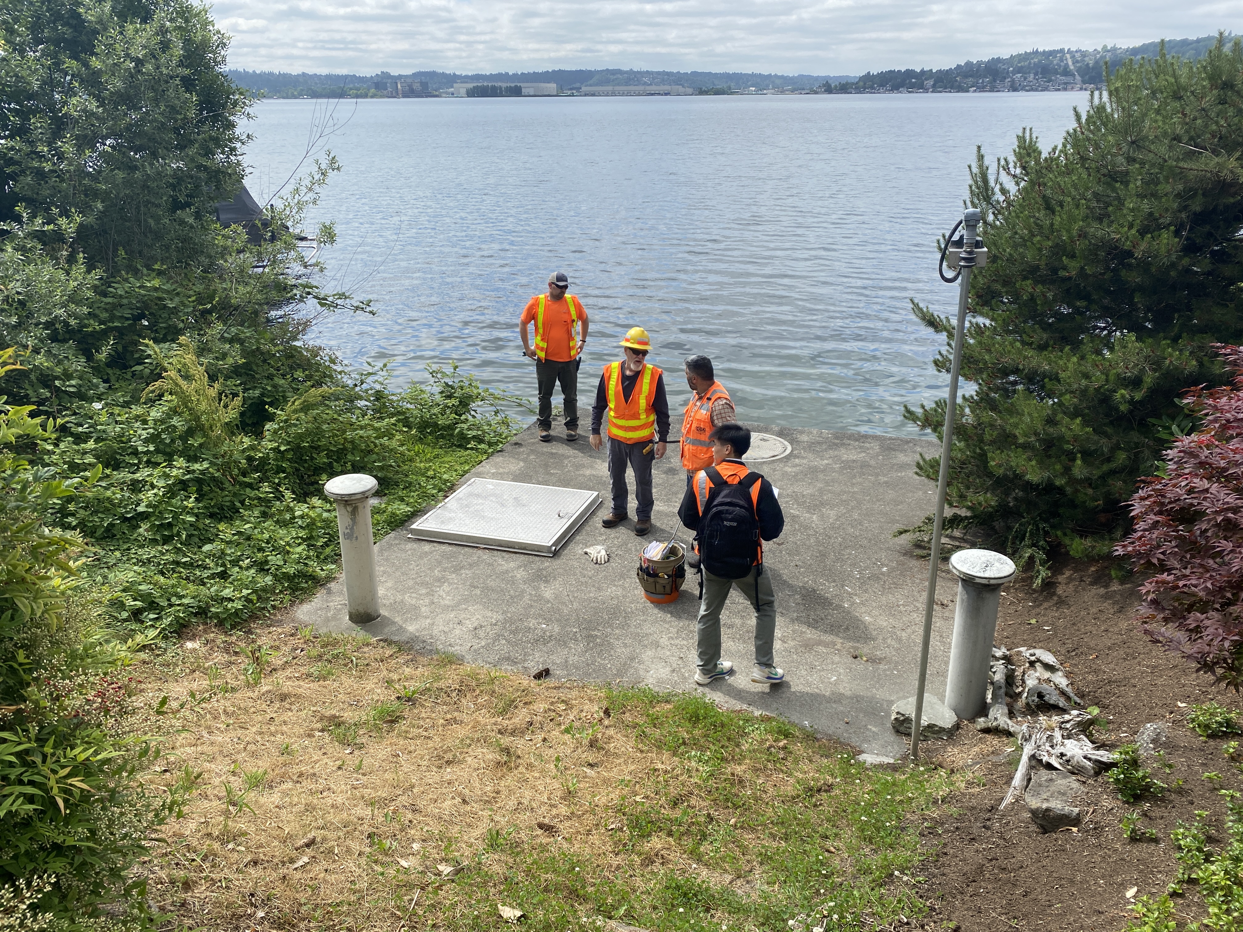  RH2 Engineering meets with City staff for a preliminary site investigation.