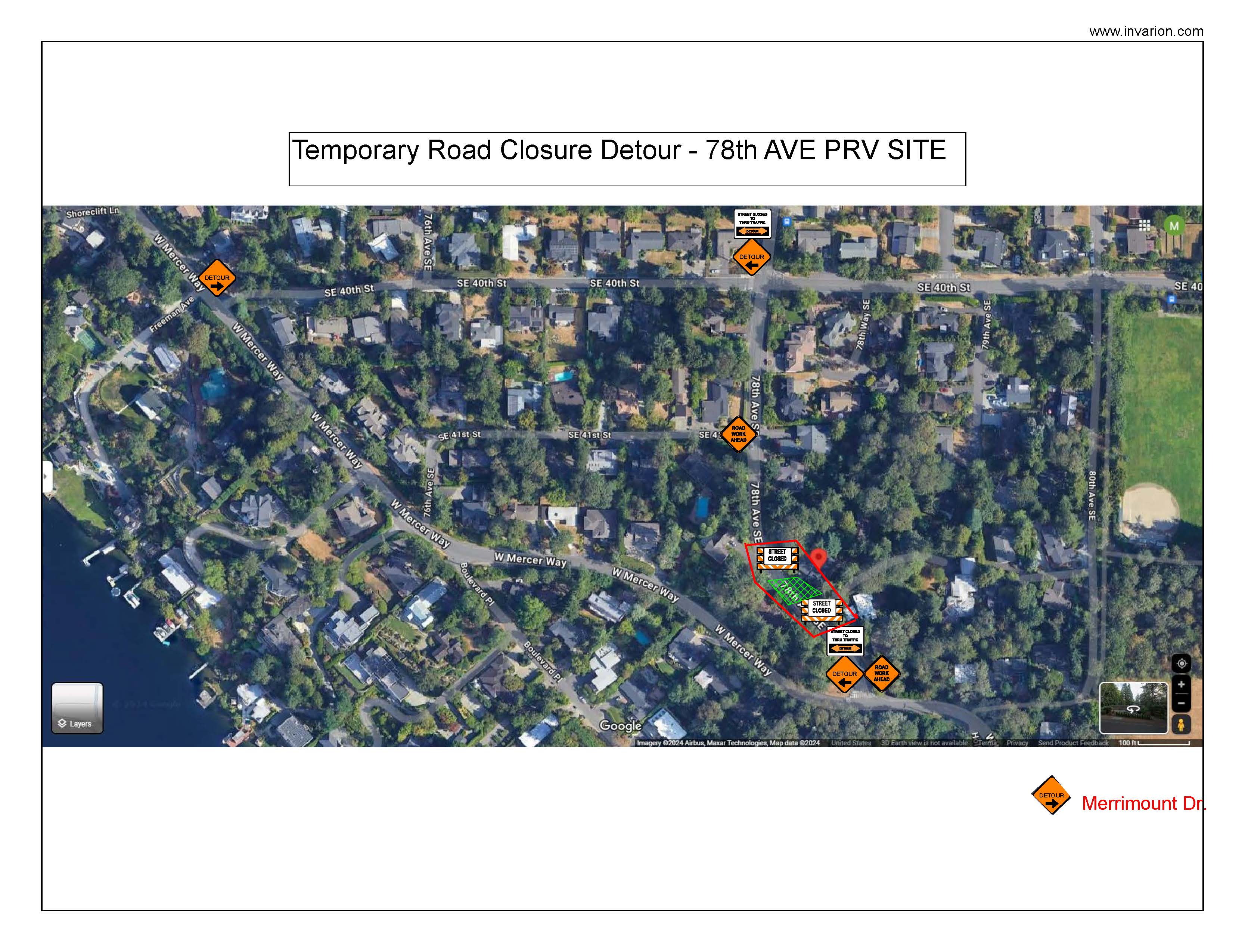 9.3.24 road closure detour route
