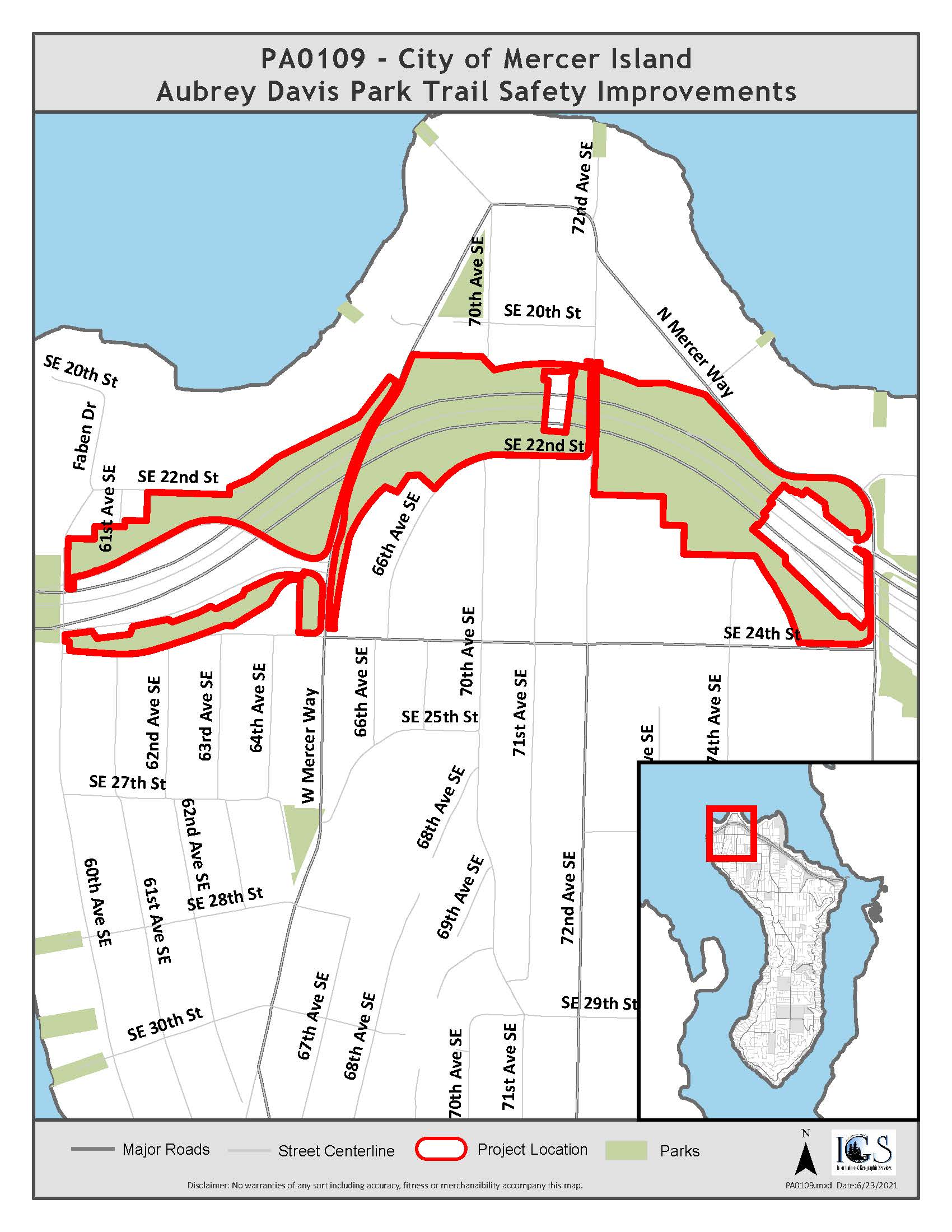 Aubrey Davis Park Trail Safety Improvements | Mercer Island, Washington
