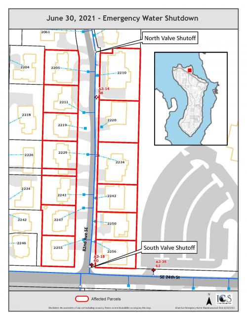 map for emergency shutdown