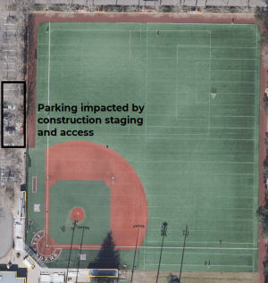 Parking impacts for construction staging and access
