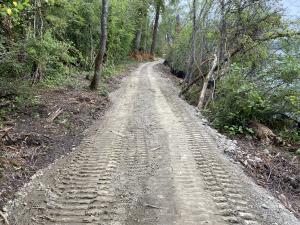 Rough grading of the trail has been completed.