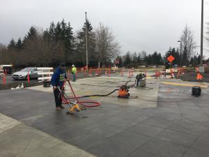 77th Sunset intersection joint sawing