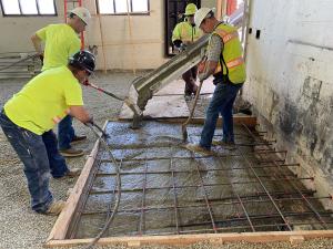 pouring the grade beam