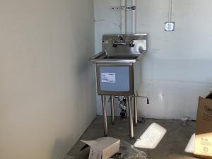 3.	utility sink installed