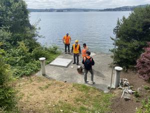  RH2 Engineering meets with City staff for a preliminary site investigation.