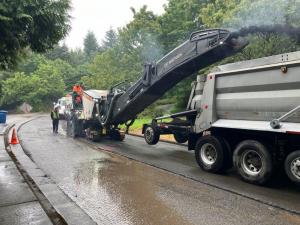 rotomilling old pavement