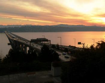 I-90 Bridge Connecting Mercer Island to Seattle