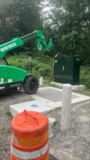 PLC panel and cabinet installed at SE 40th PRV site on July 10, 2023