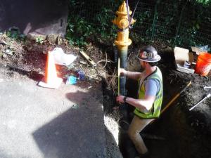 New fire hydrant installed on 4400 block of 92nd Ave SE.