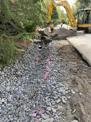 WMW Ditch grading prior to new shoulder