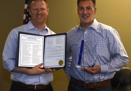 Mayor Salim Nice with Deputy Mayor David Rosenbaum. 