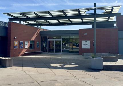 Picture of the front entrance of the Community and Event Center