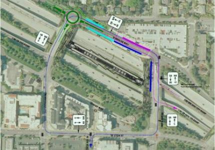 The 77th Avenue SE Bus-Rail Configuration
