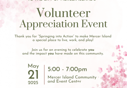Shades of pink volunteer appreciation event invitation