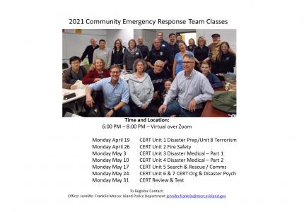 2021 CERT Calendar