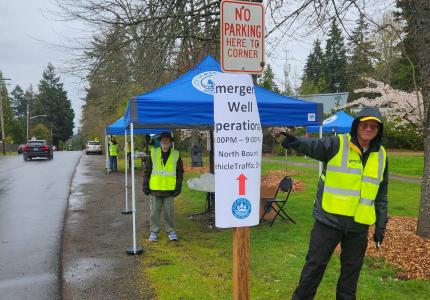 Water distribution station