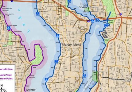 Lake Washington Marine Patrol Jurisdiction map
