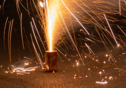 Lit Fireworks