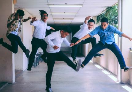 Excited employees