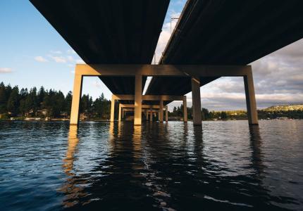 I-90 Bridge between Bellevue and Mercer Island