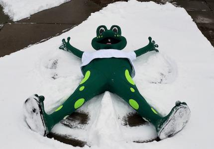Leap the Frog in snow!