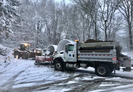 City trucks prepare for inclement weather