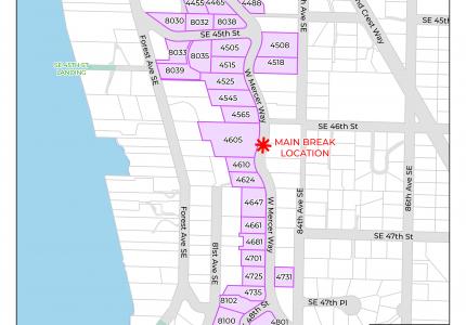 Affected Households - October 2023 Water Main Break (map available at the bottom of the page)