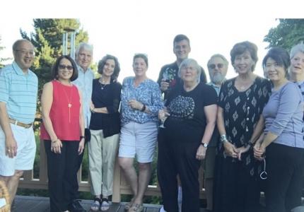 The first reunion dinner of the 2020 adult delegation to Thonon Les Bains.