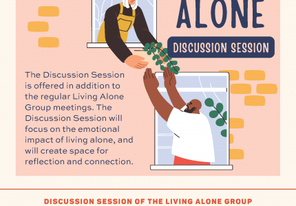 Living Alone Discussion Session Flyer