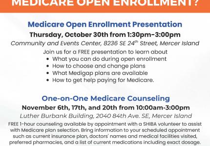 Medicare Open Enrollment Program Flyer