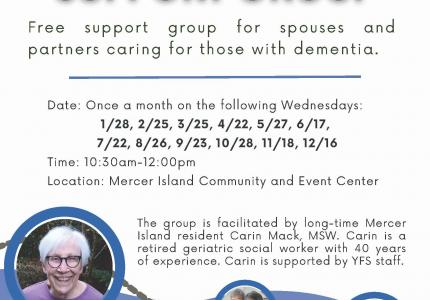 Flyer for caregiver support group