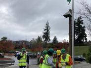 Group of CERT participants practicing survivor extraction.