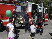 Fire truck with kids
