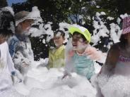 Kids in foam