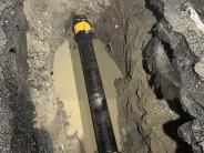 A section of the water main that was replaced.