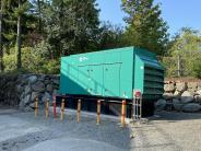 A picture of the new emergency generator for the water system