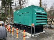 A picture of the new emergency generator for the water system.