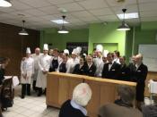 Our cheerful and youthful chefs and restaurant staff at the Hotel High School.