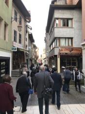 The Mercer Island delegation walking south through Thonon to the cultural center.