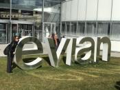 Visiting the Evian mineral water plant in the town called Evian.