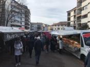 Visiting the Thursday Farmers Market in Thonon.
