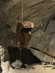 One of the 40 kg backpacks miners used in the centuries before the train was built. One of the 40 kg backpacks miners used in the centuries before the train was built.