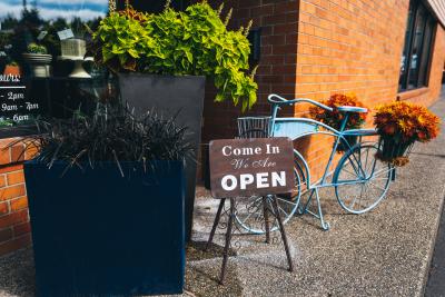 Business open sign