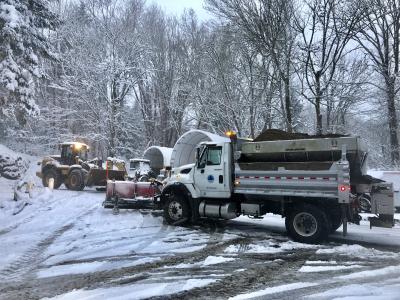 City plowing, sanding, and de-icing vehicles